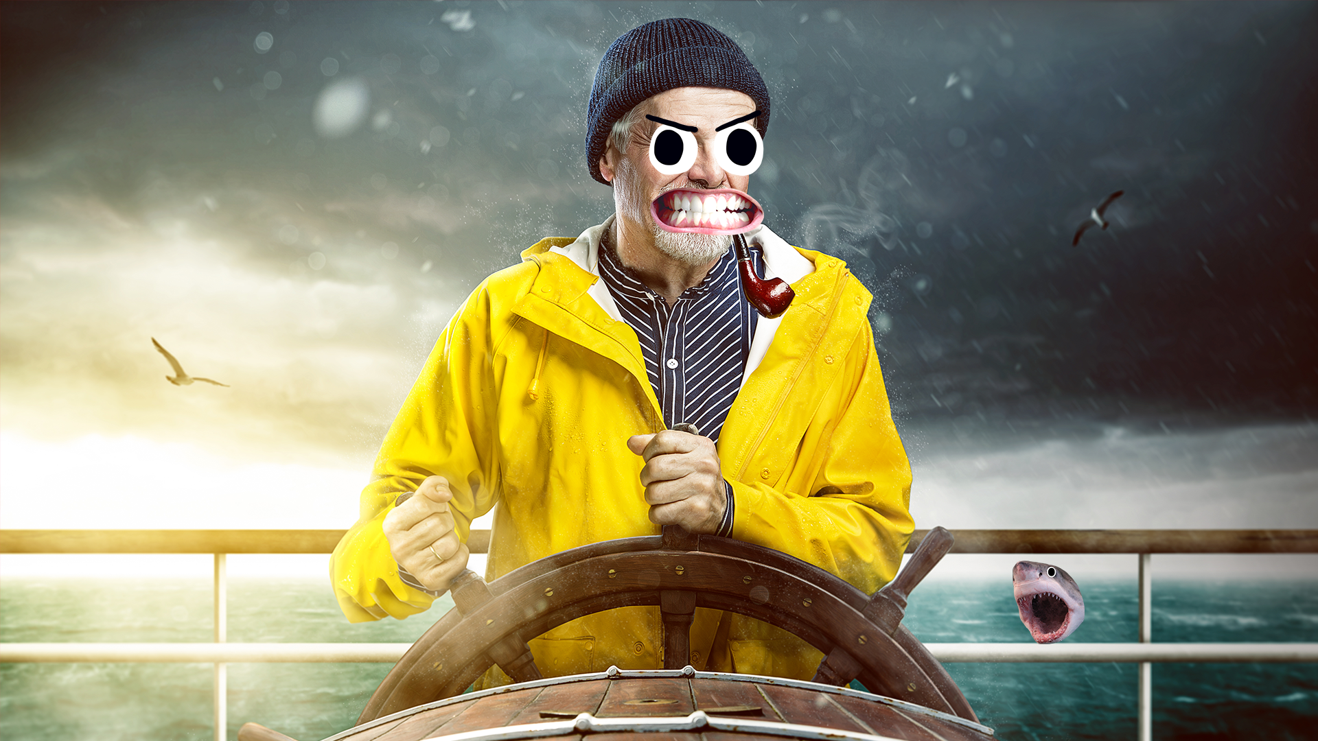 A sailor braving a storm