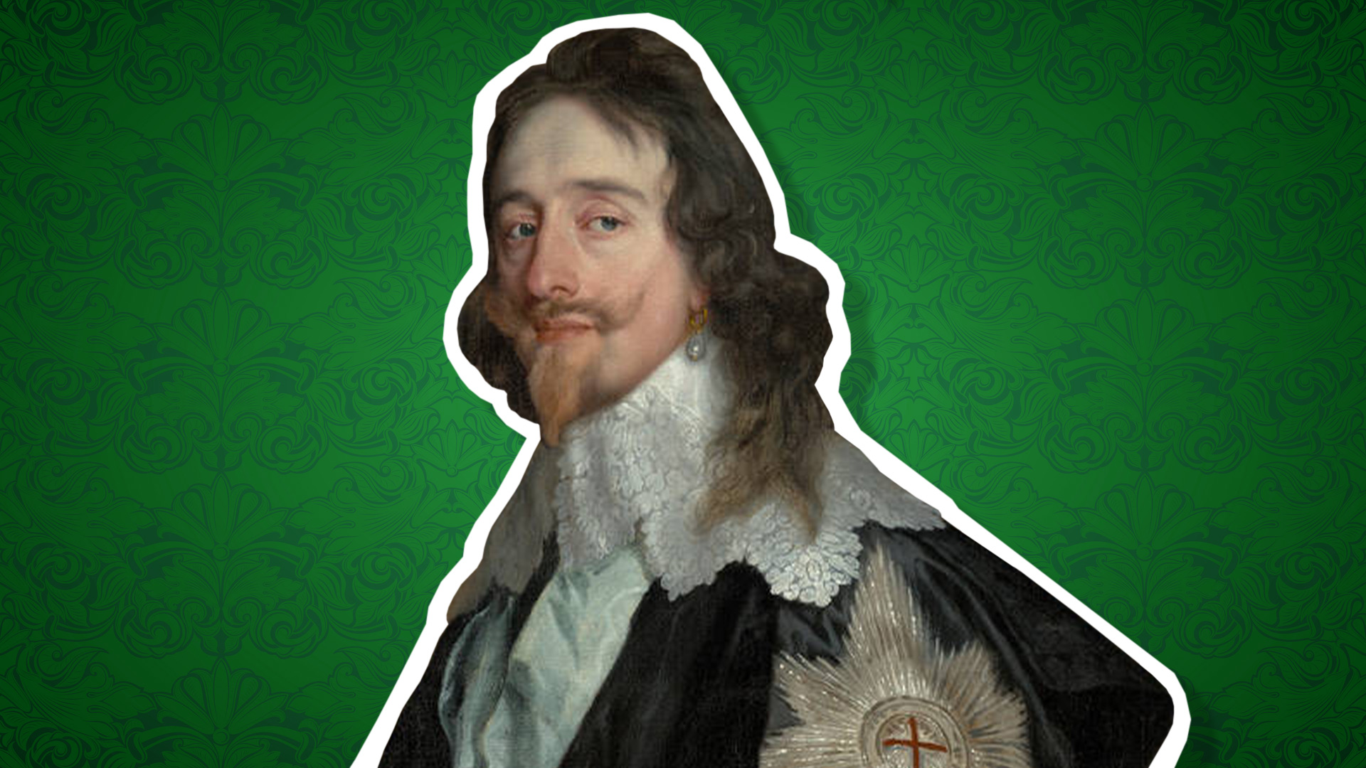 Charles I wearing the Order of the Garter, by van Dyck, c. 1637