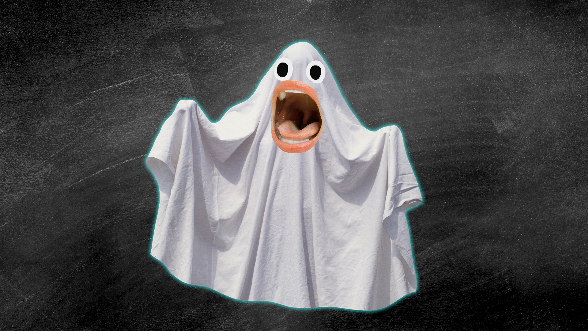Scared looking ghost