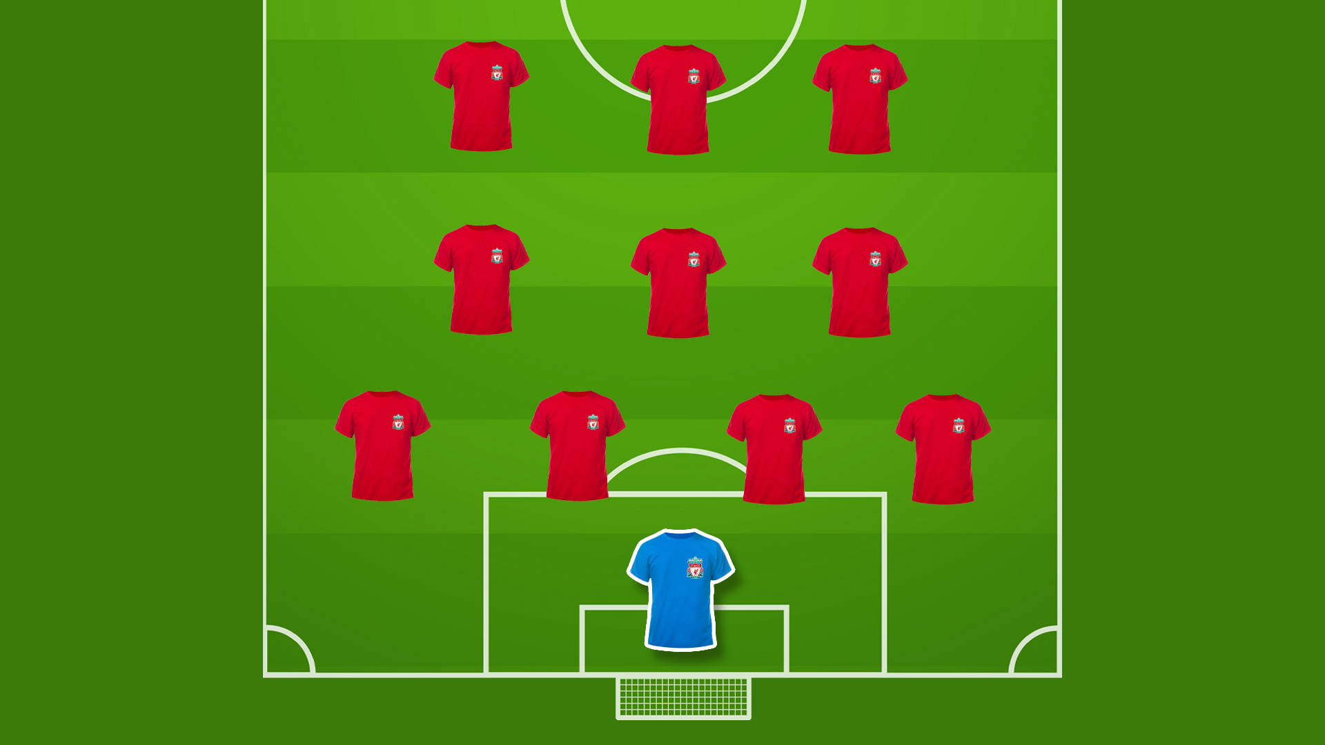 Liverpool 11 with goalkeeper highlighted