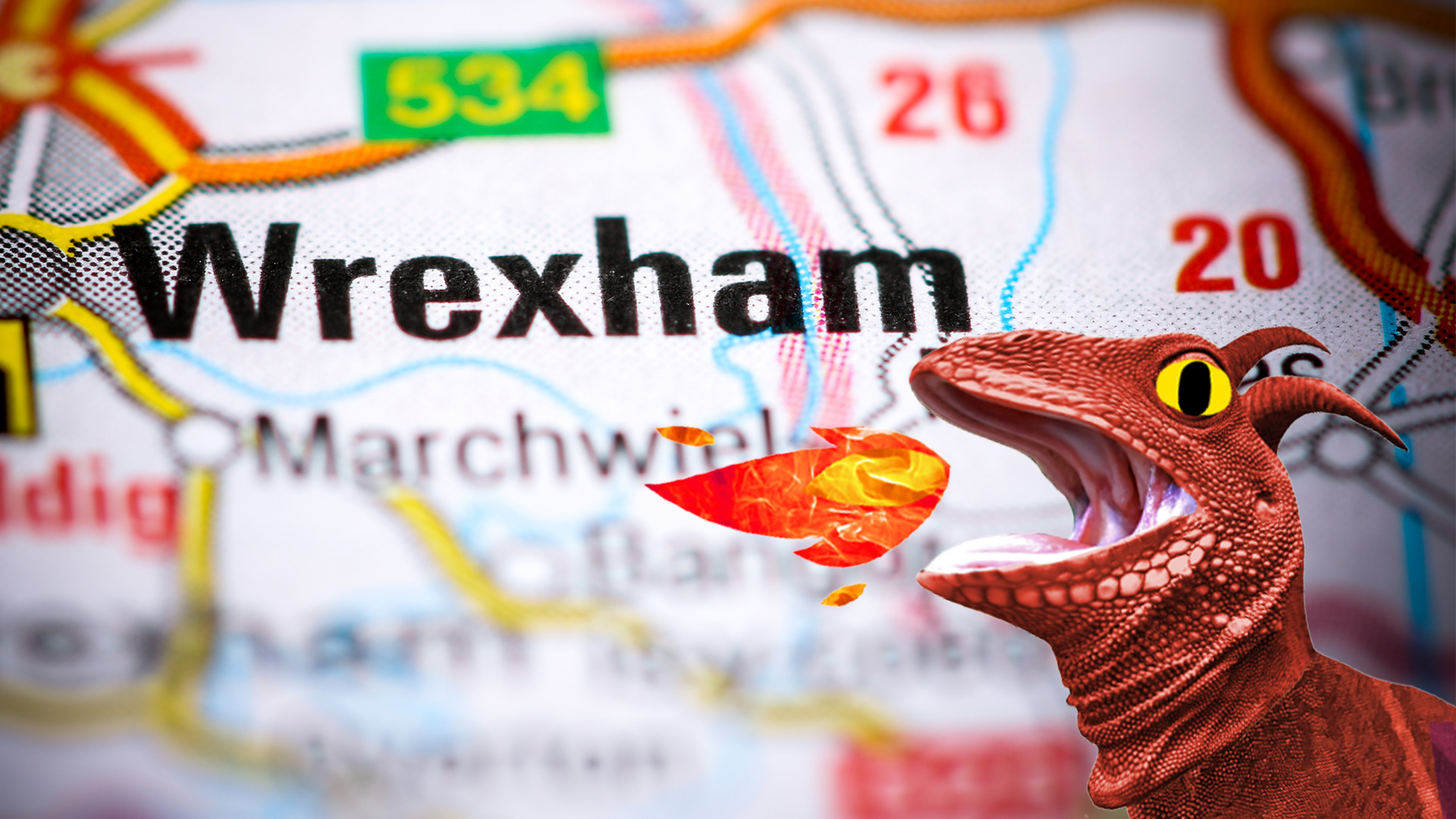 A map of Wrexham