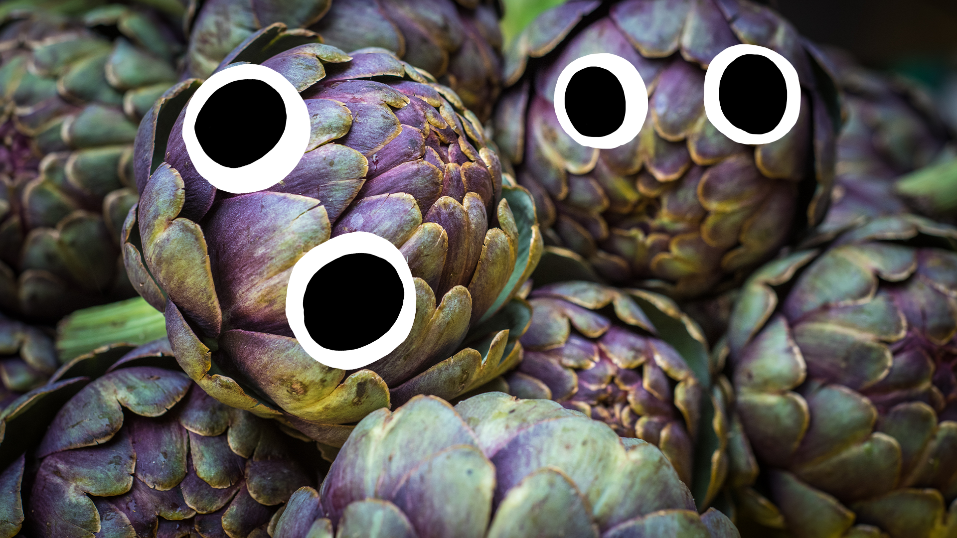 Artichokes with eyes