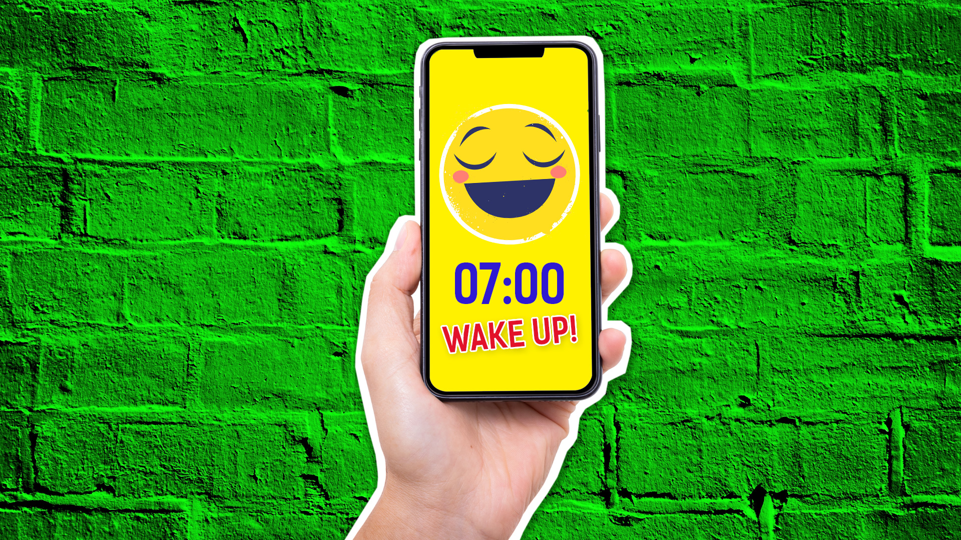 A smartphone alarm clock