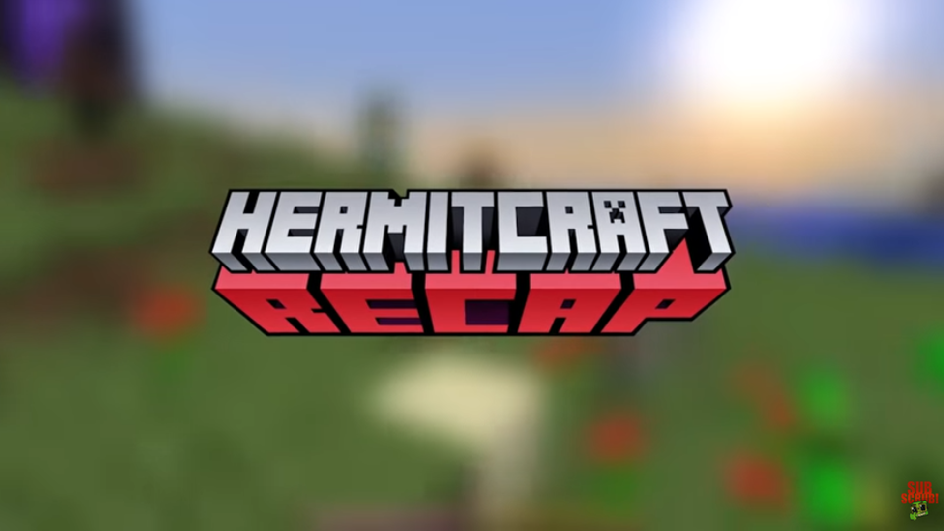 A screen shot of a YouTube Channel with says Hermitcraft recap