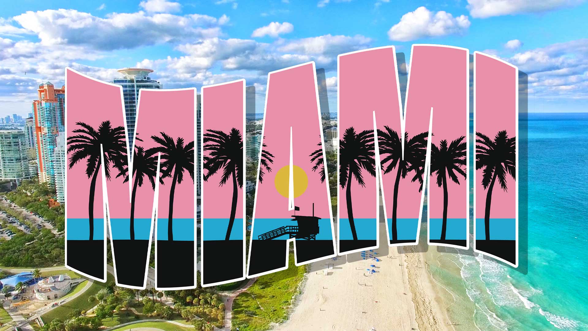 A Miami themed postcard