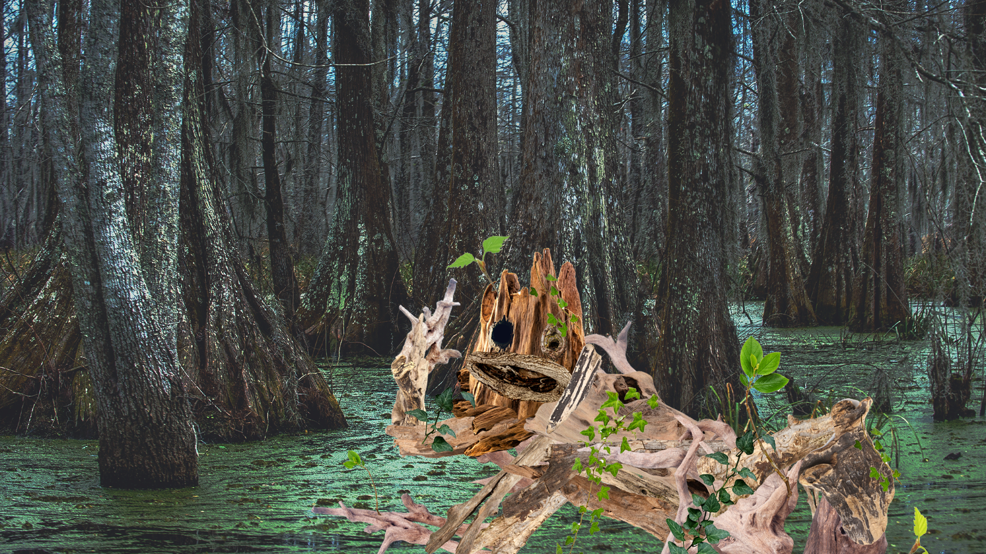 A swamp monster in the swamp