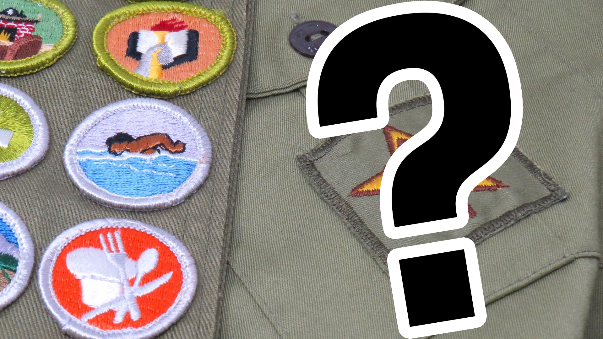 Badges and a question mark
