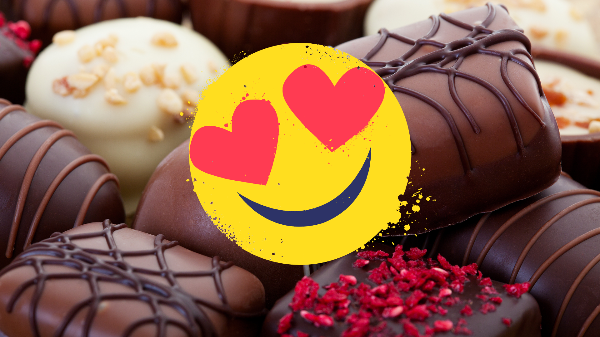 Heart eyes emoji and chocolates