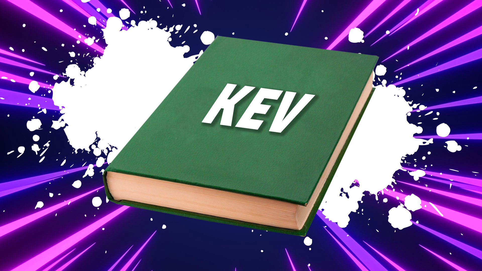 A book with Kev written on it