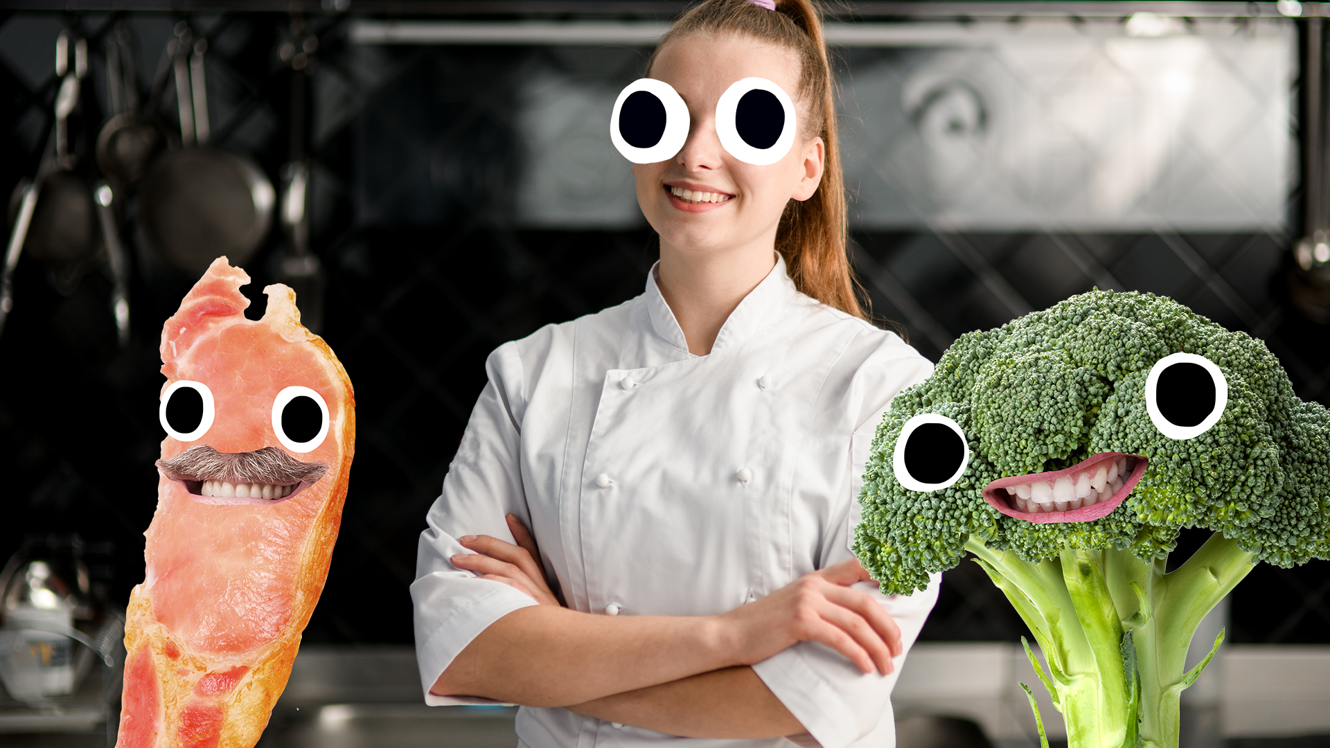 Chef with derpy Beano foods