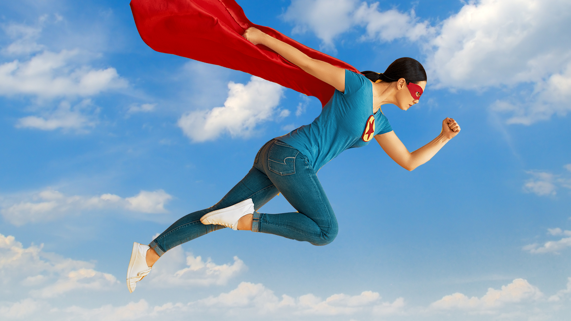 Super woman flying