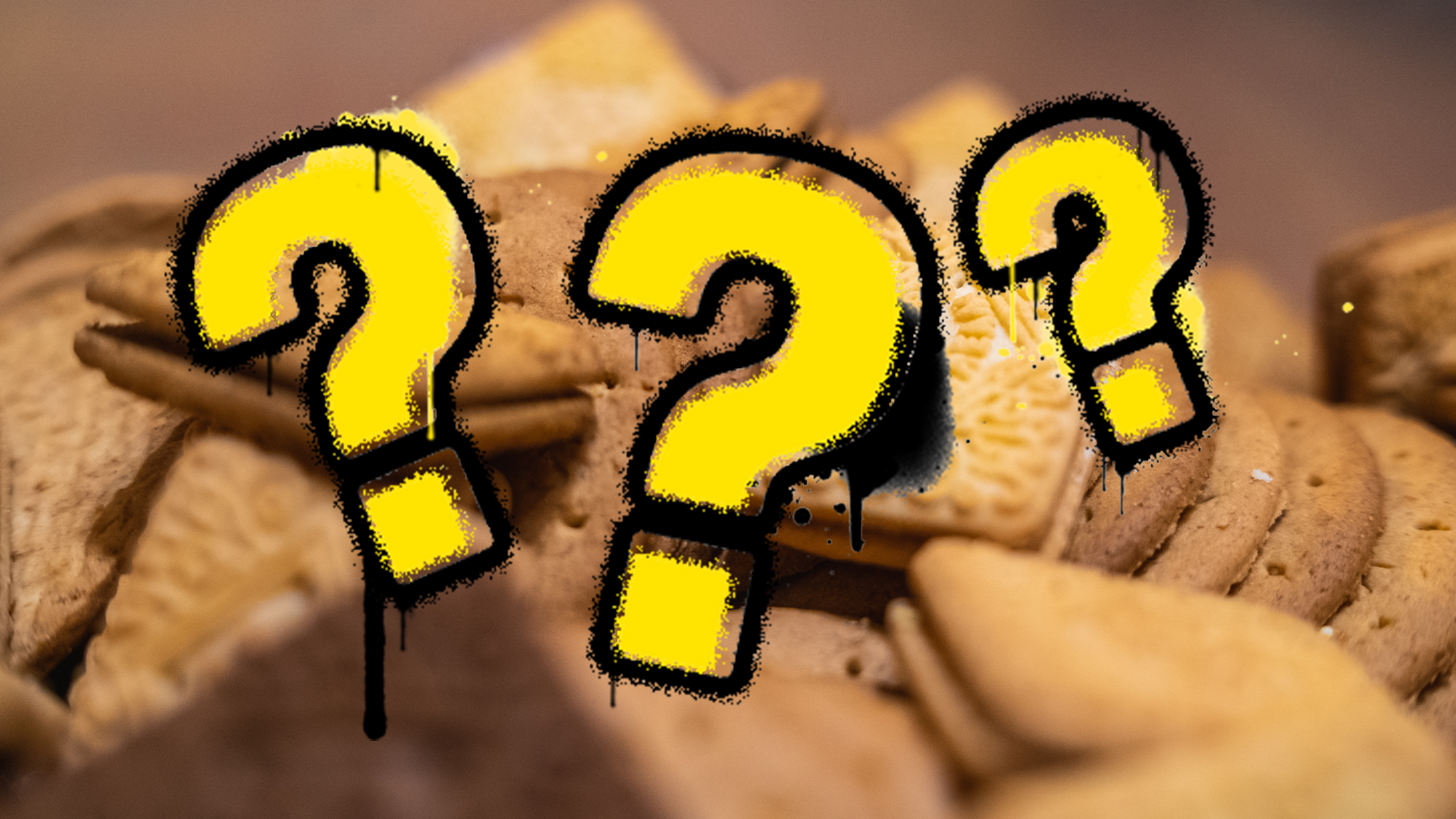Some biscuits and question marks