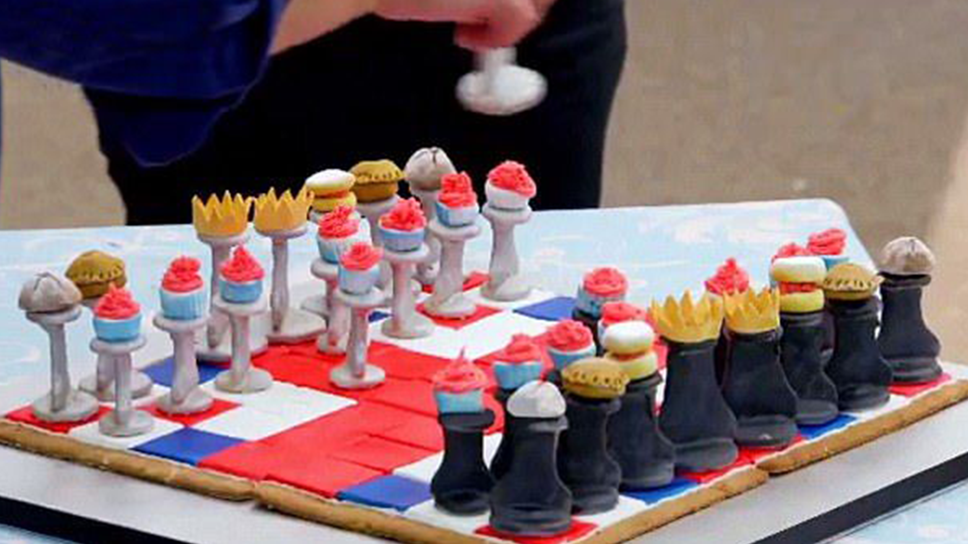 An edible chess game