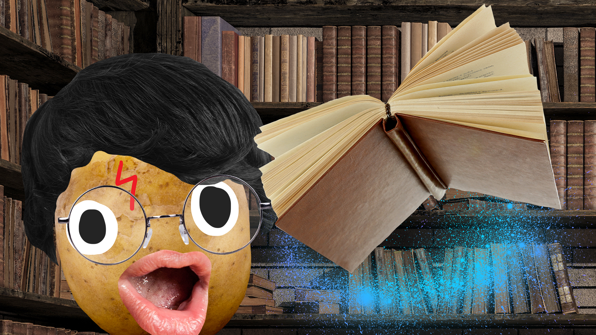 Potato Harry and a magical book