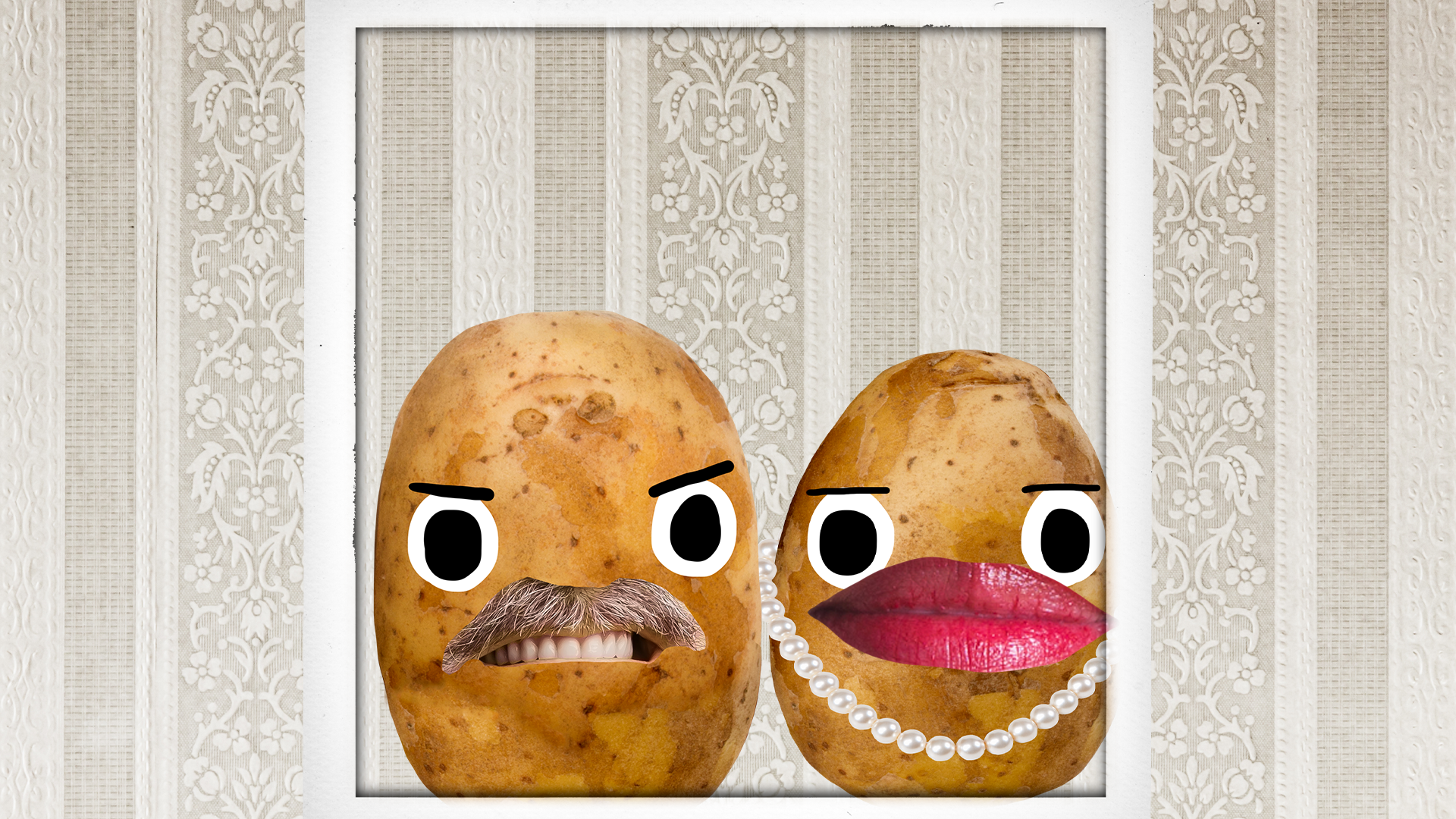 Potato Dursleys in picture frame