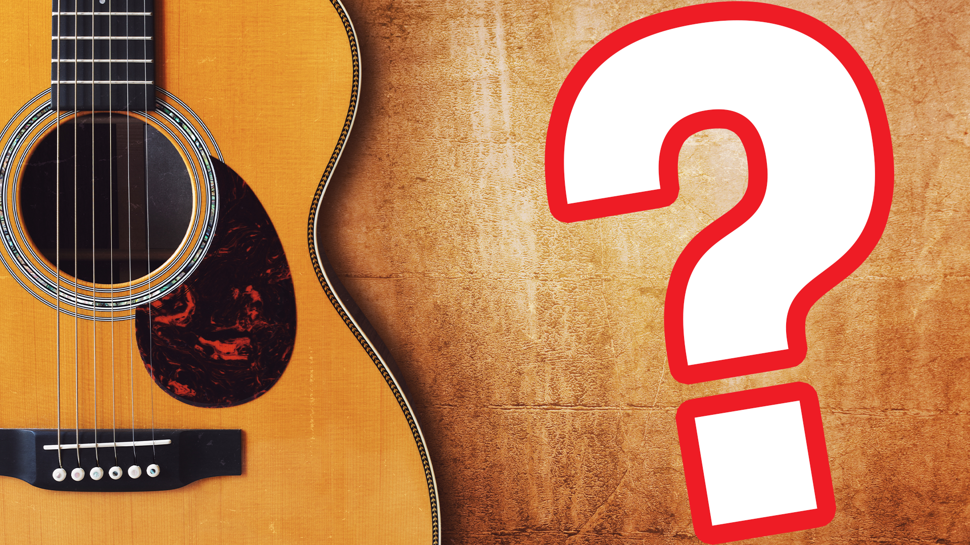Guitar and question mark