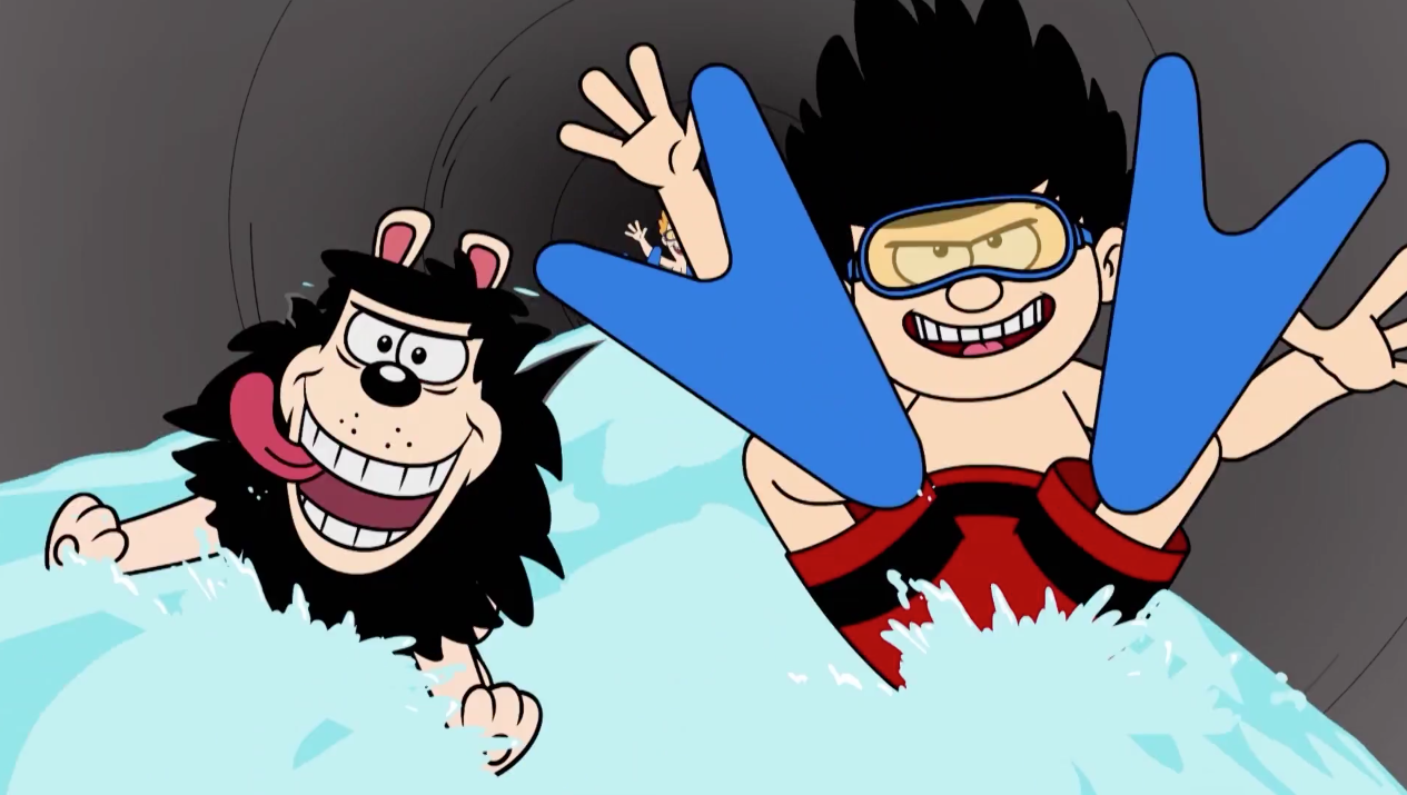 Dennis The Menace and Gnasher in The Walterslide
