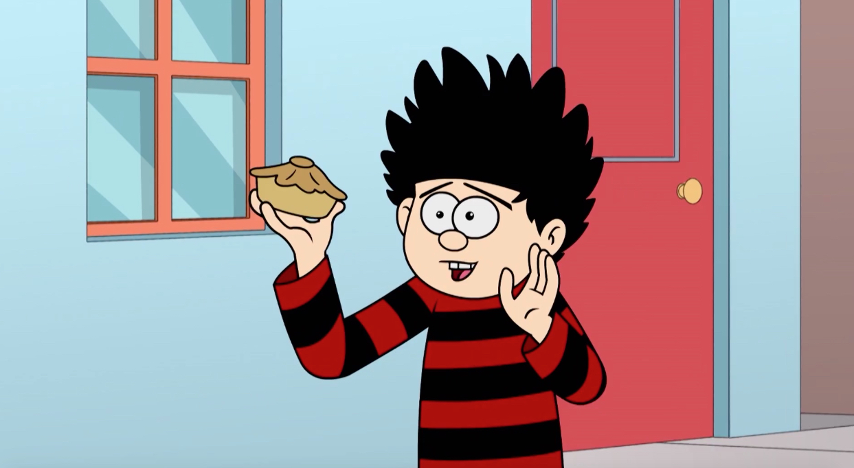 Dennis The Menace and Gnasher in Pie Protectors