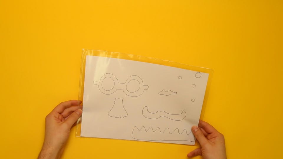 Use a template to draw over or make your own, and put it in a polypocket