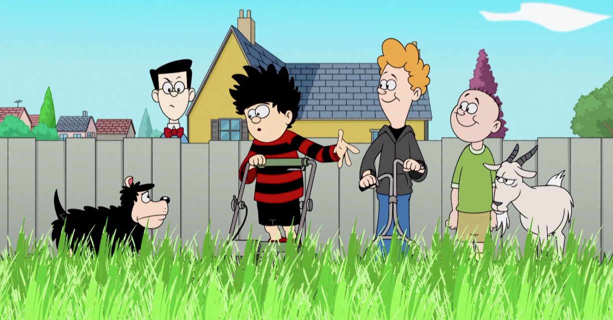 Dennis The Menace and Gnasher in I Fought The Lawn