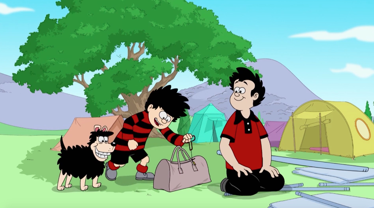Dennis The Menace and Gnasher in Camp Menace
