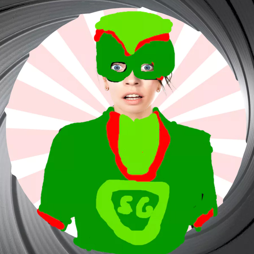 A secret agent disguised as a green super hero