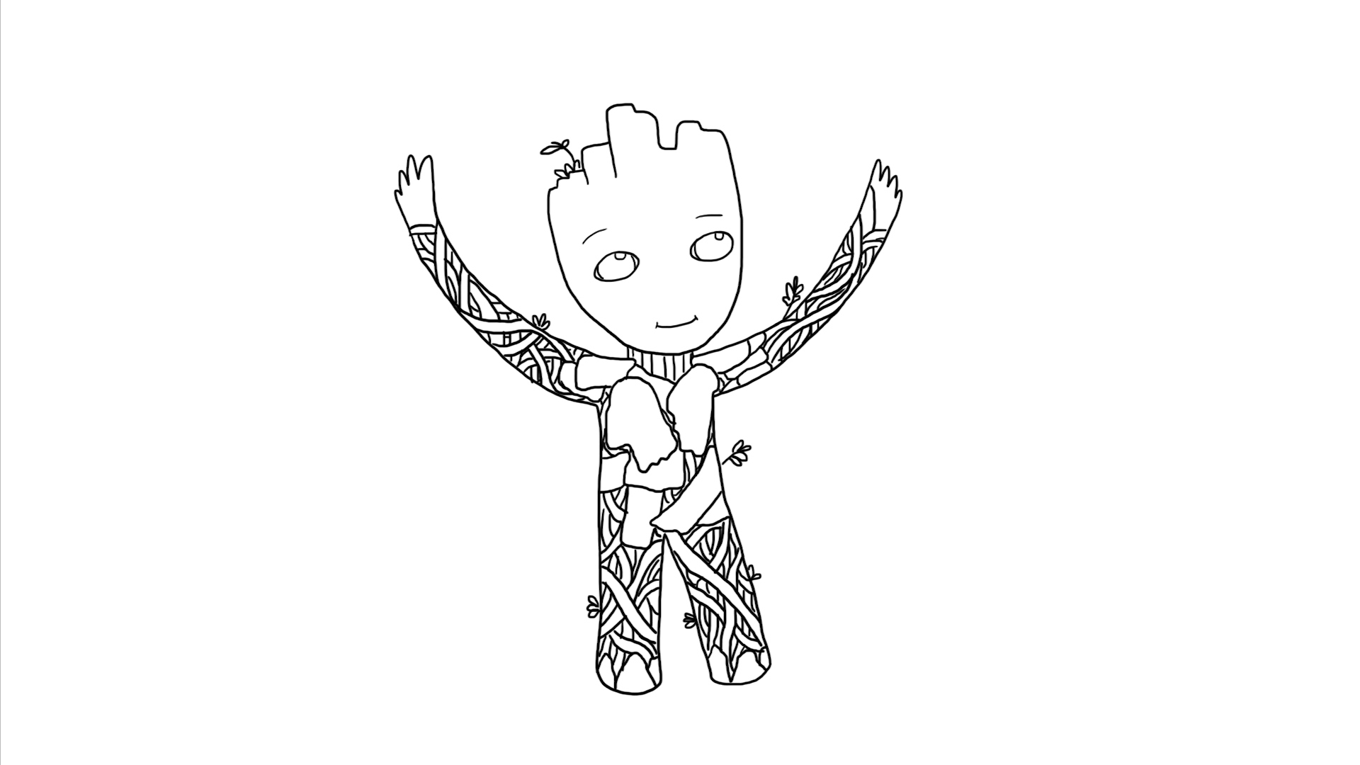 How to Draw Baby Groot! | Step by Step Drawing 