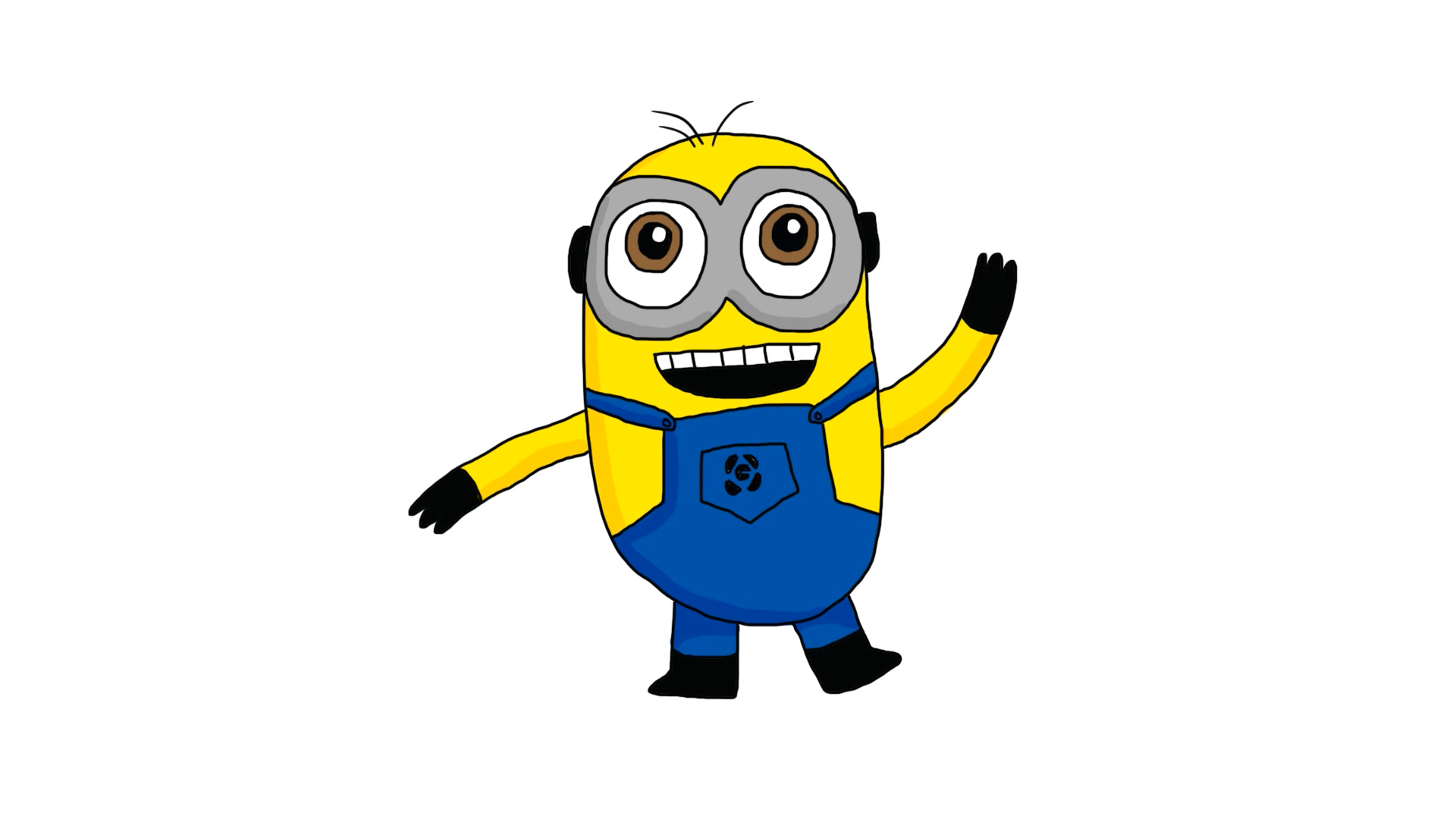 Easy How to Draw a Minion Tutorial Video and Coloring Page