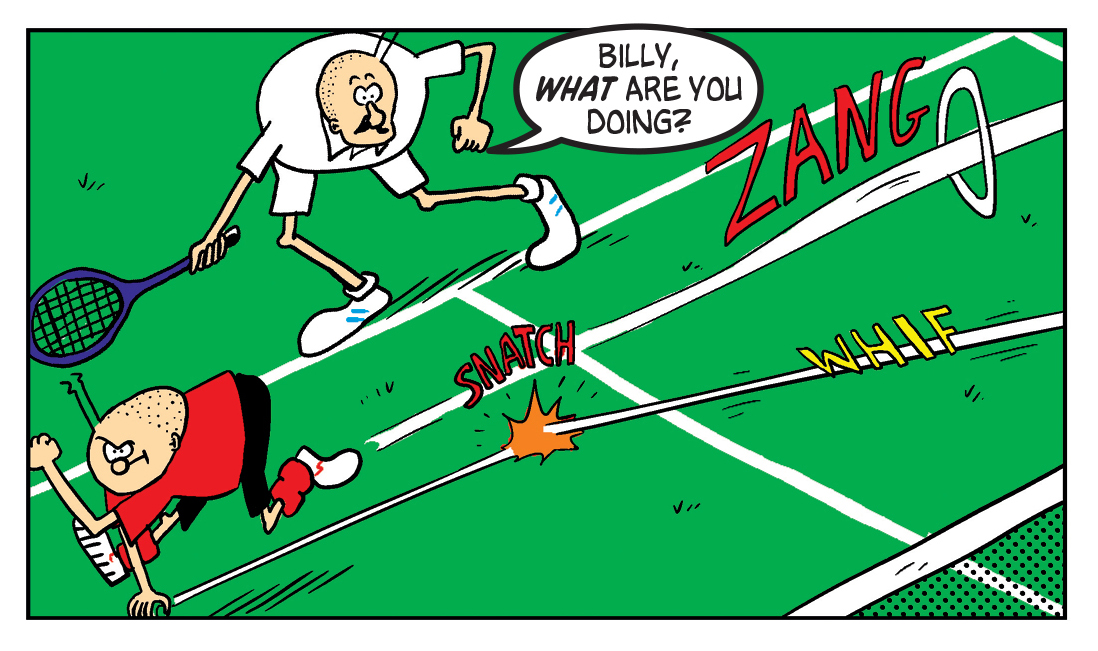 Billy Whizz as a tennis ball boy? It wouldn't happen at Wimbledon...