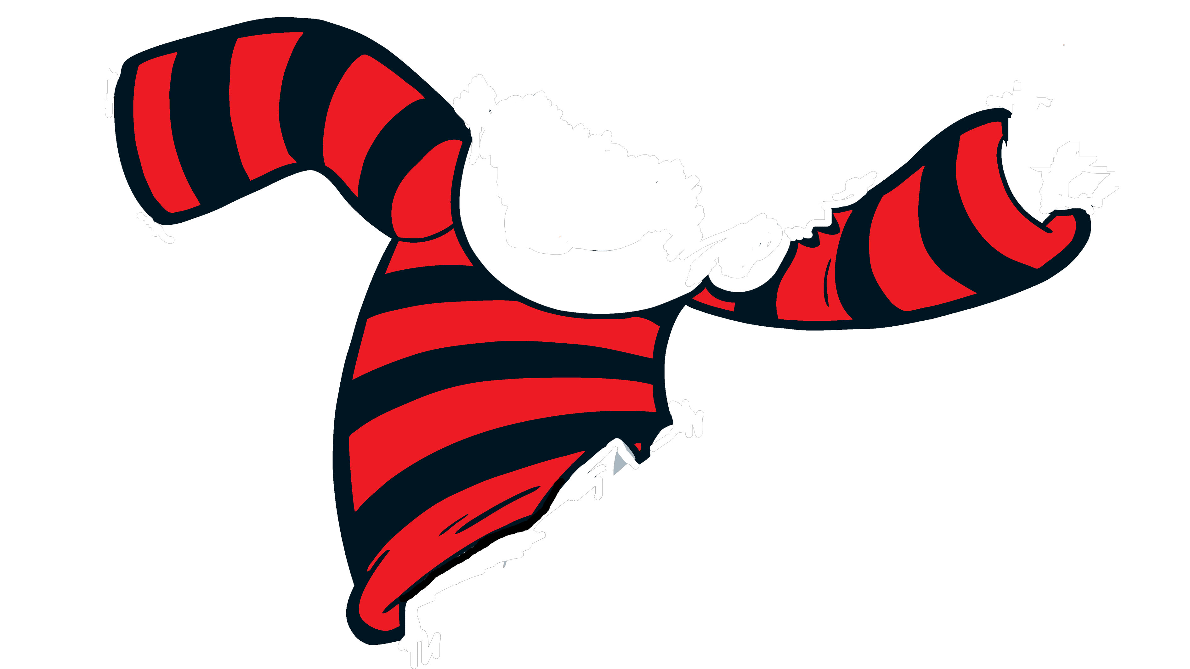 A red and black stripe jumper