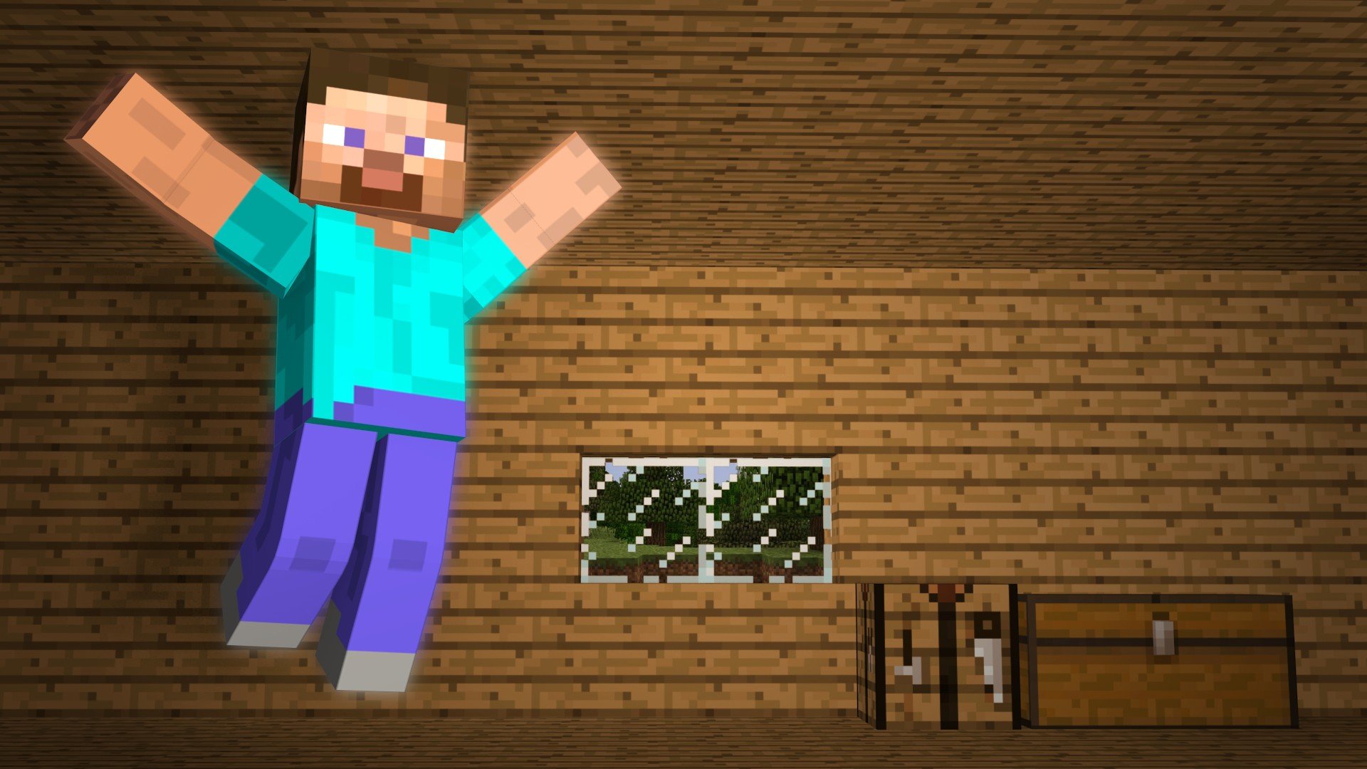 Happy Steve from Minecraft