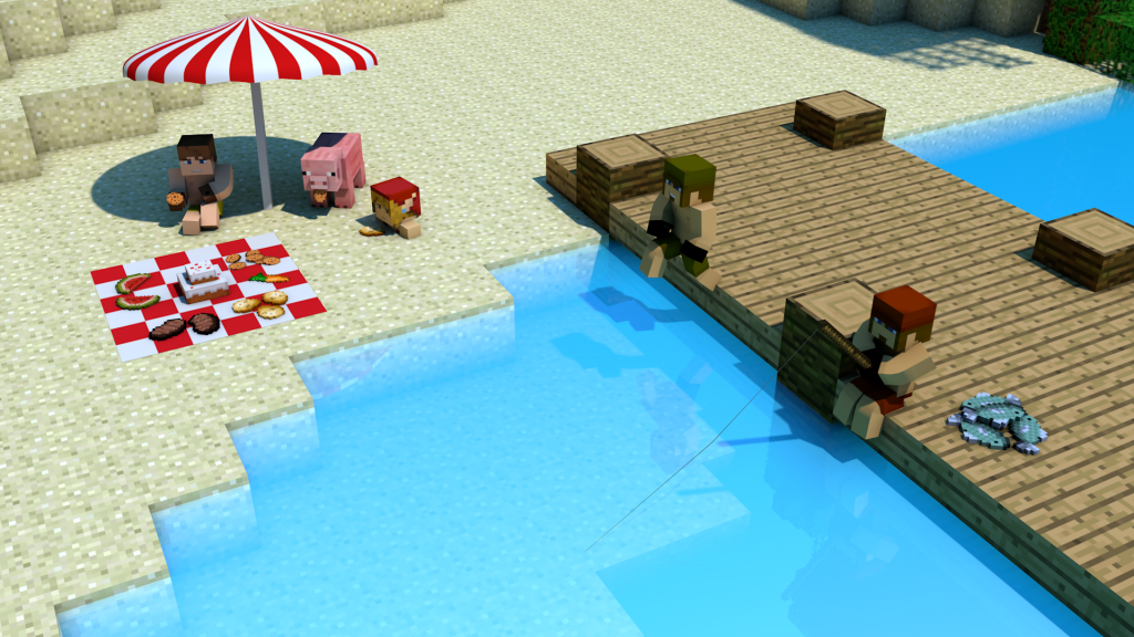 Minecraft Beach Party
