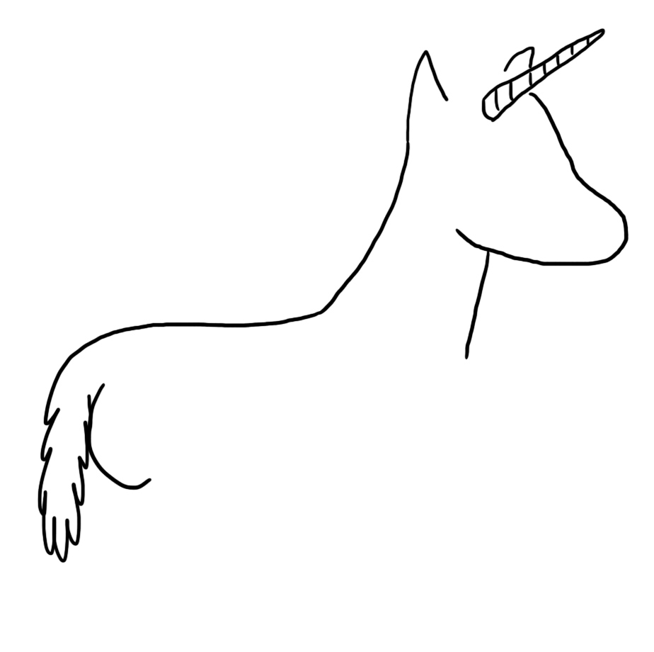 A unicorn with a butt haha