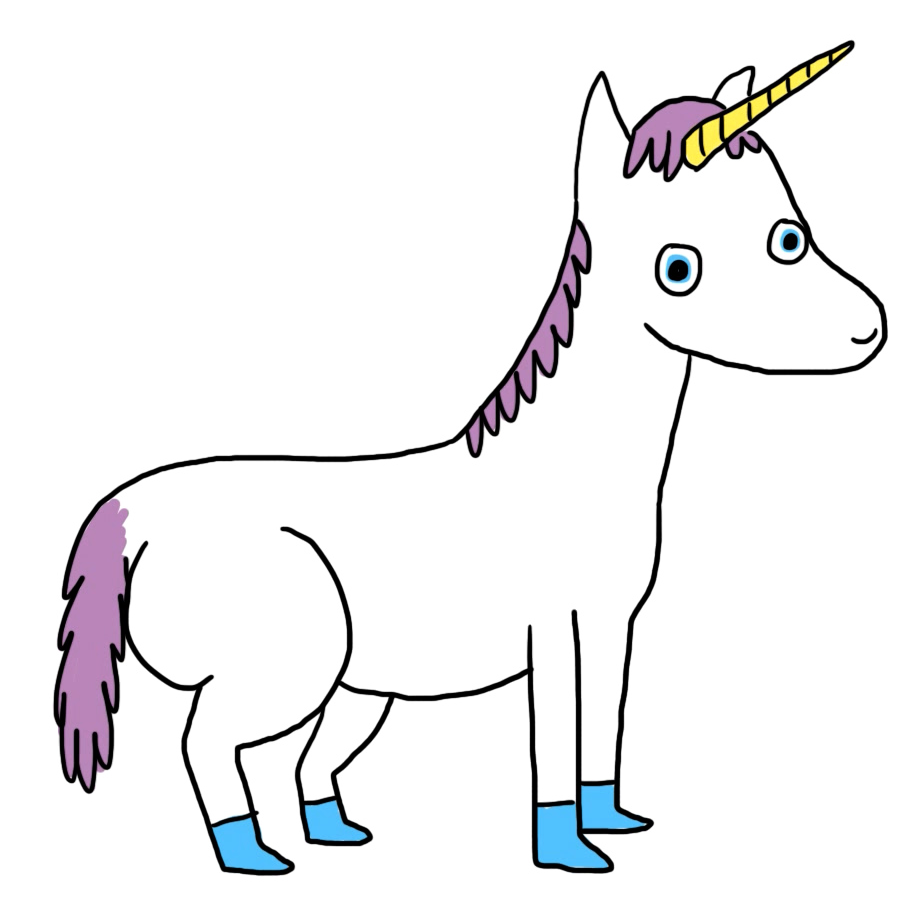 a coloured unicorn