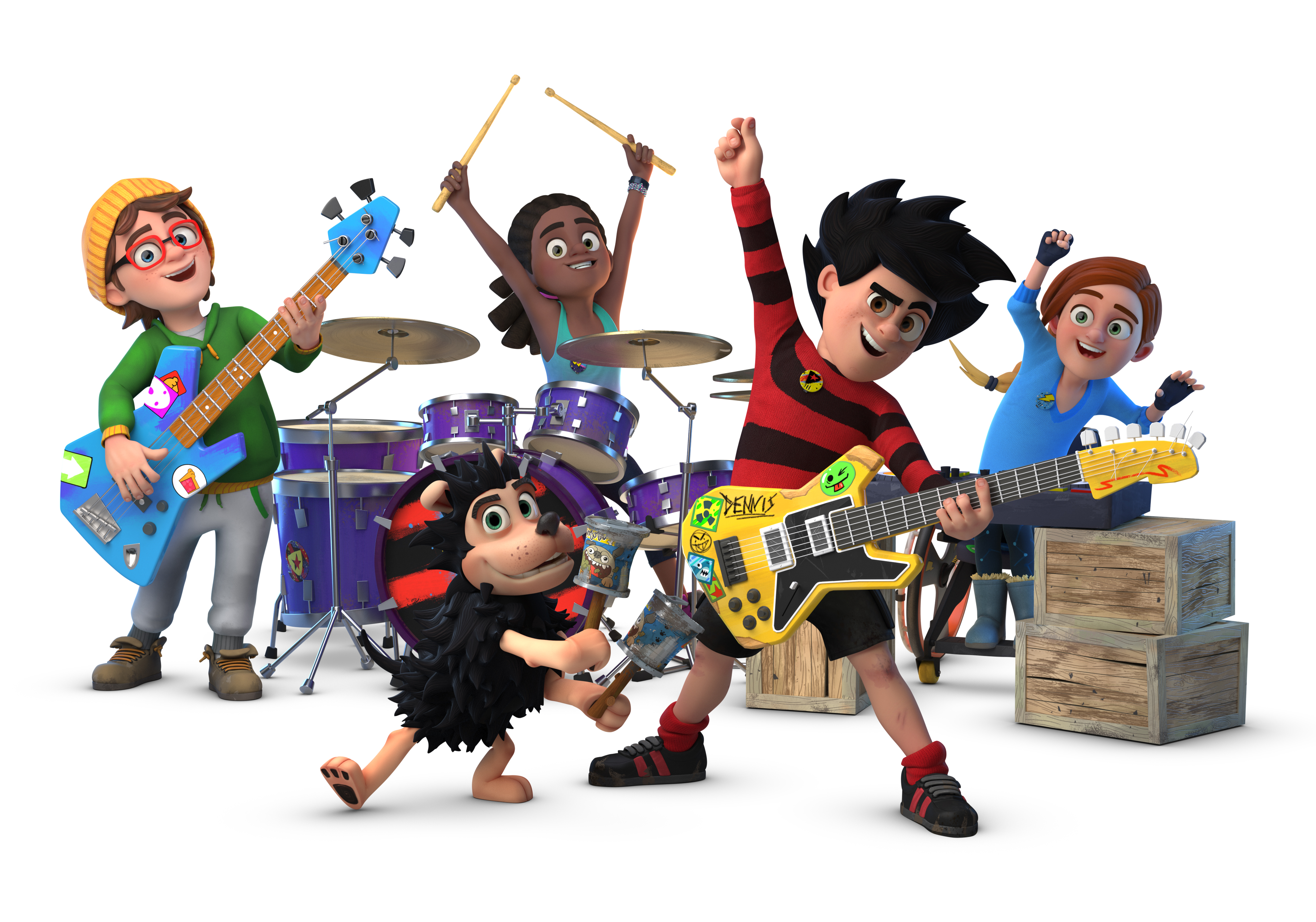 Rockin' out across Beanotown, it's Dennis and the Dinmakers