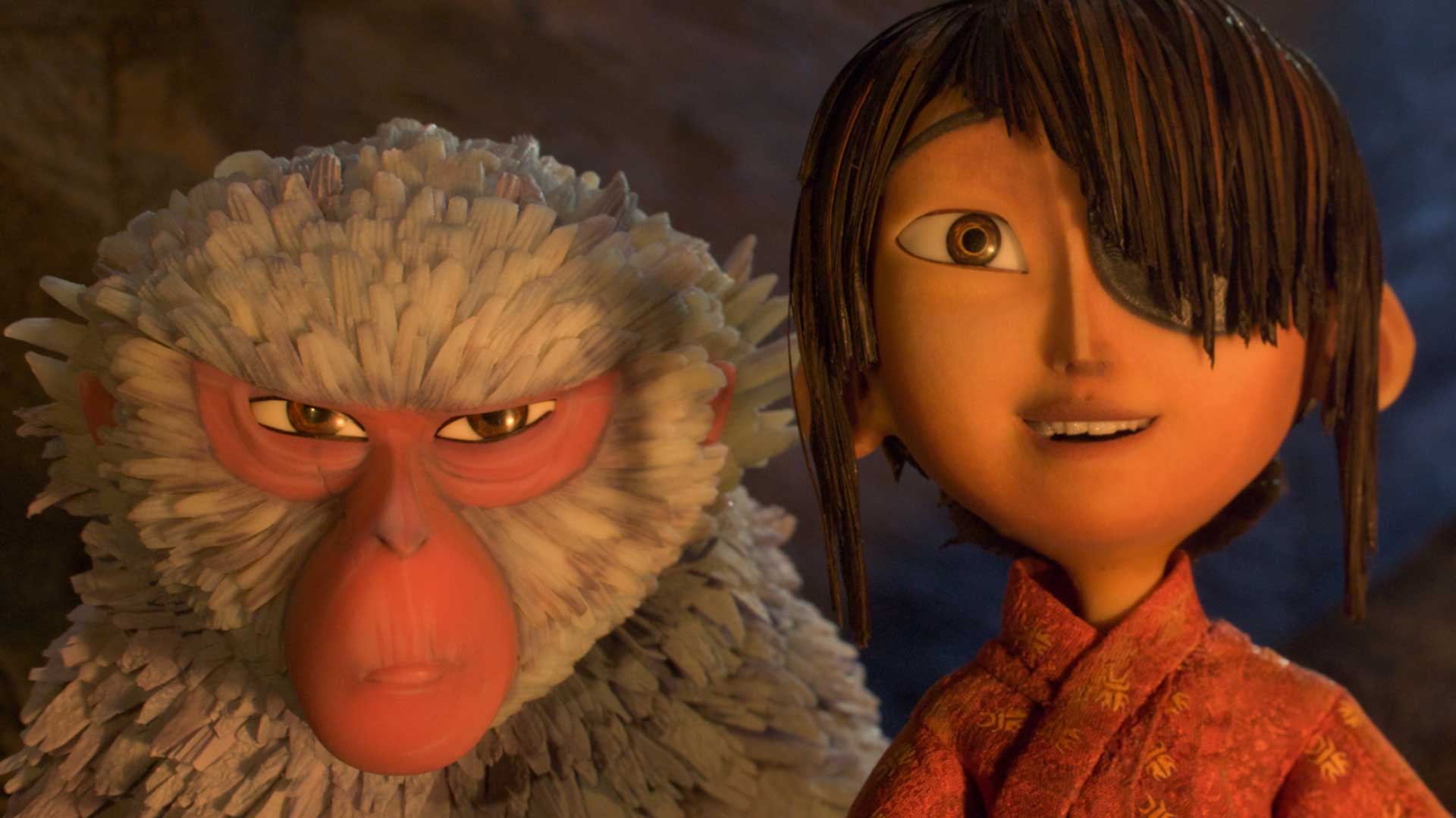 Kubo and Monkey from Kubo and the Two Strings Film