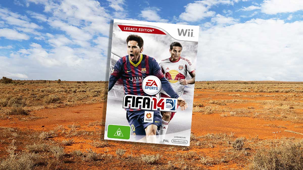Tim Cahill on the cover of FIFA 14