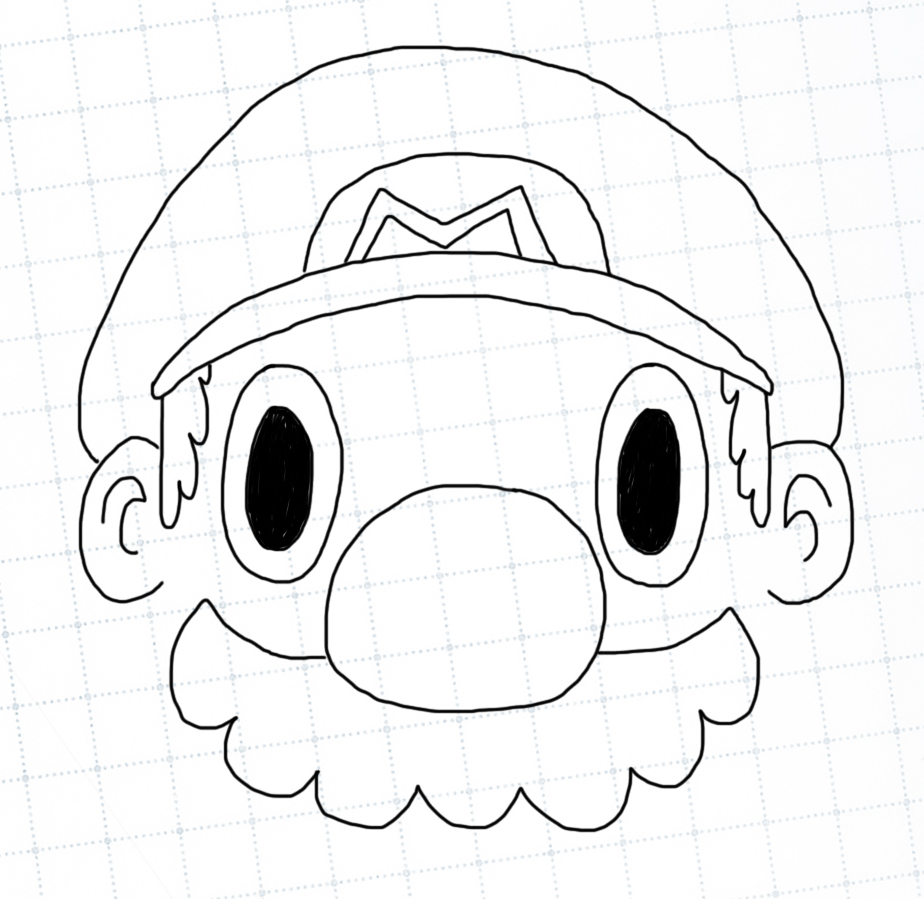 Mario without a chin