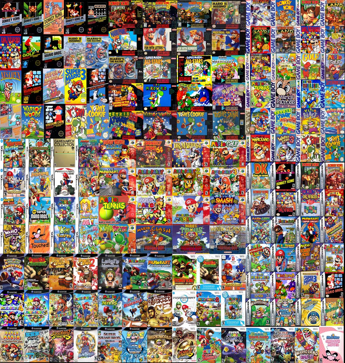 Loads and loads of Mario games