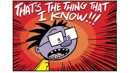 Brainy knows something - from The Numskulls, Beano