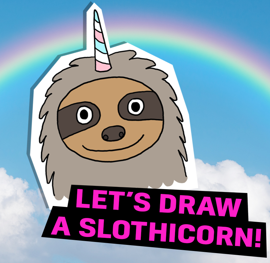 Let's draw a slothicorn