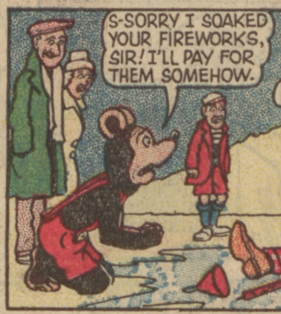 Biffo the Bear 1964 - Fireworks at play!