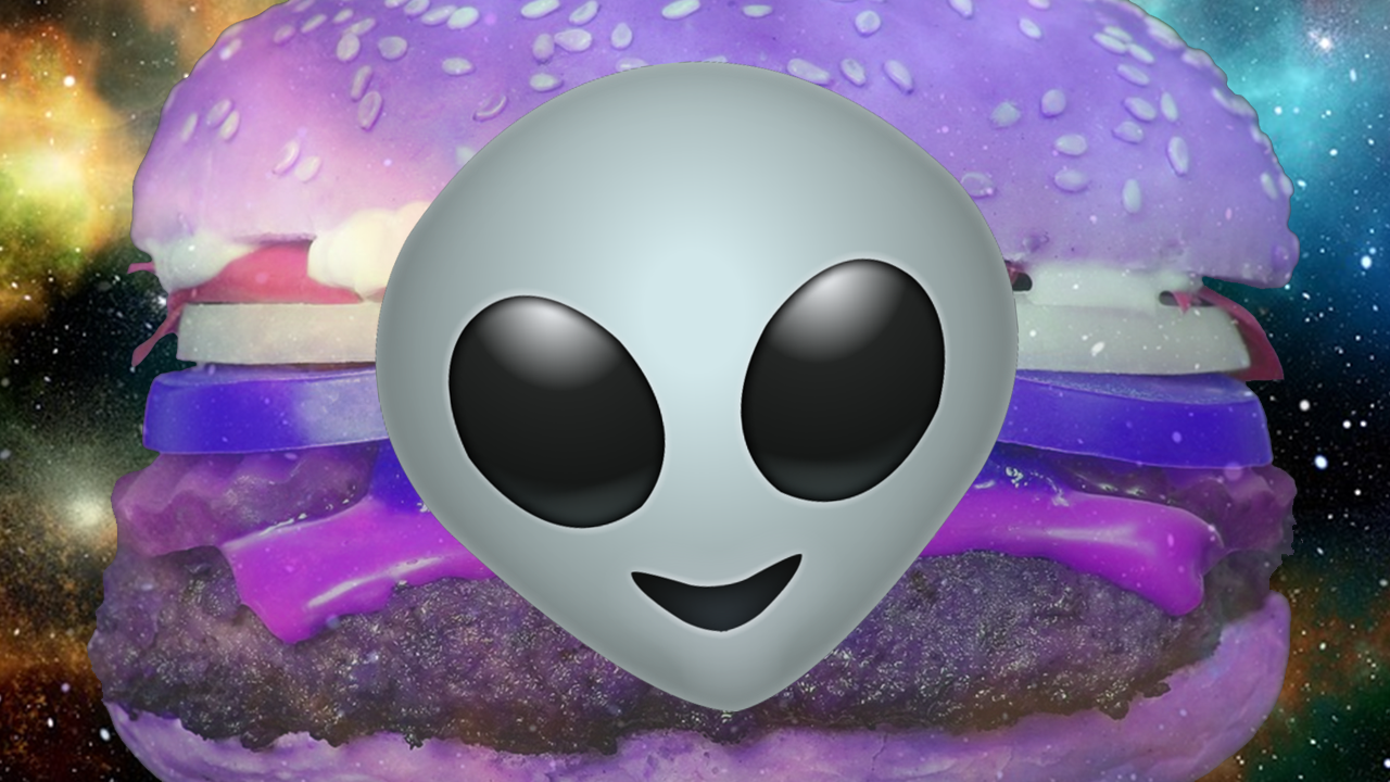 Alien burger emoji