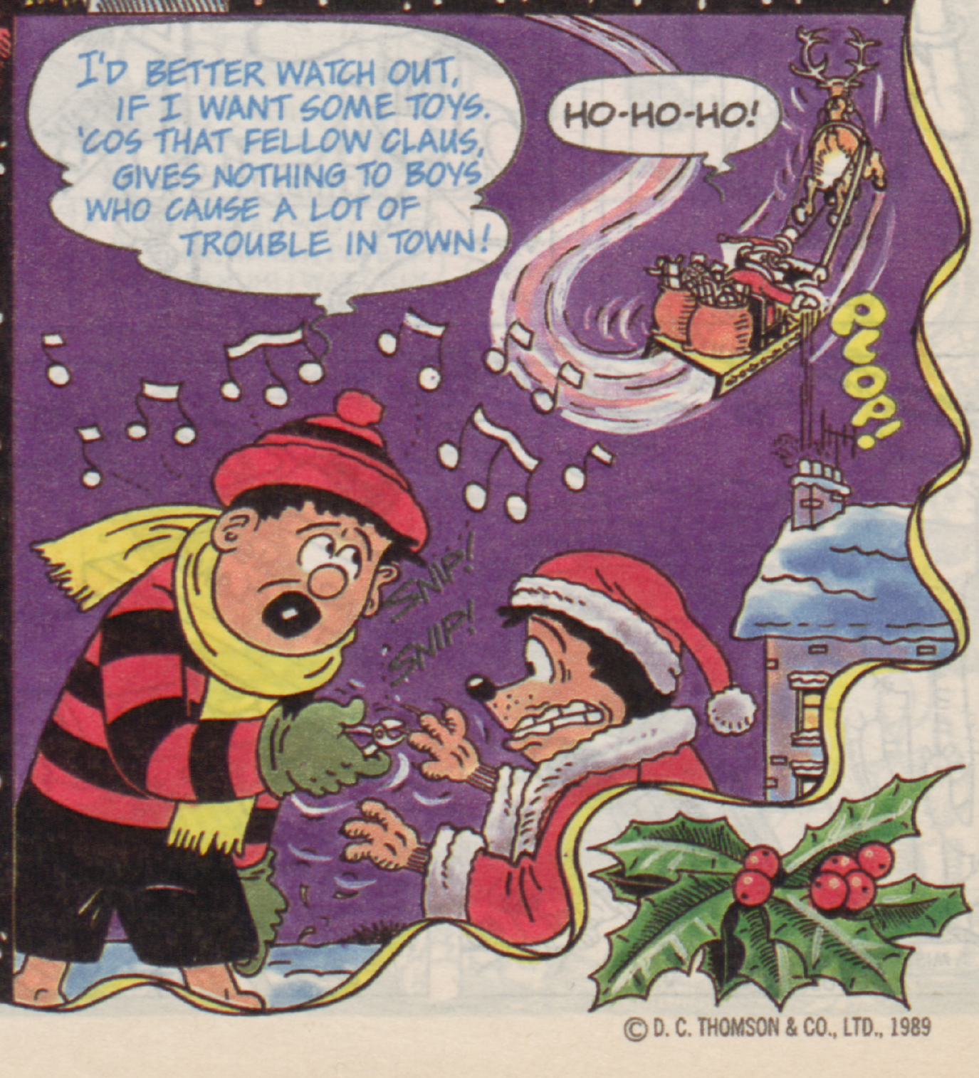 Dennis and Gnasher Christmas 1989