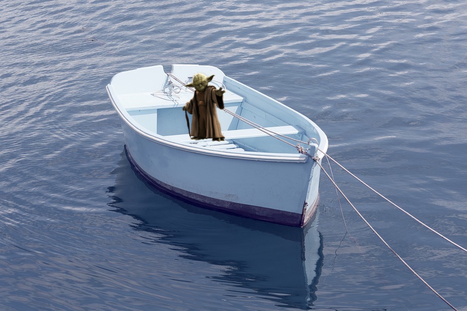 Yoda on a boat