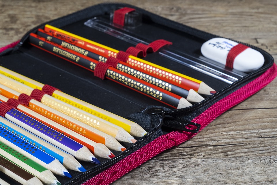 A well-stocked pencil case