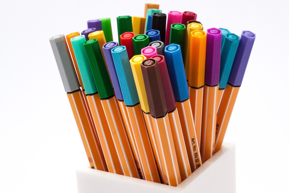 Coloured pens