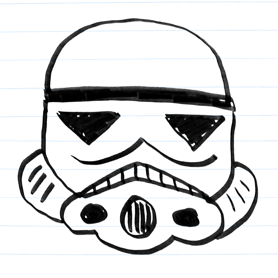 Drawing of a stormtrooper
