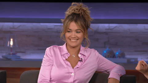 Rita Ora on a US TV chat show