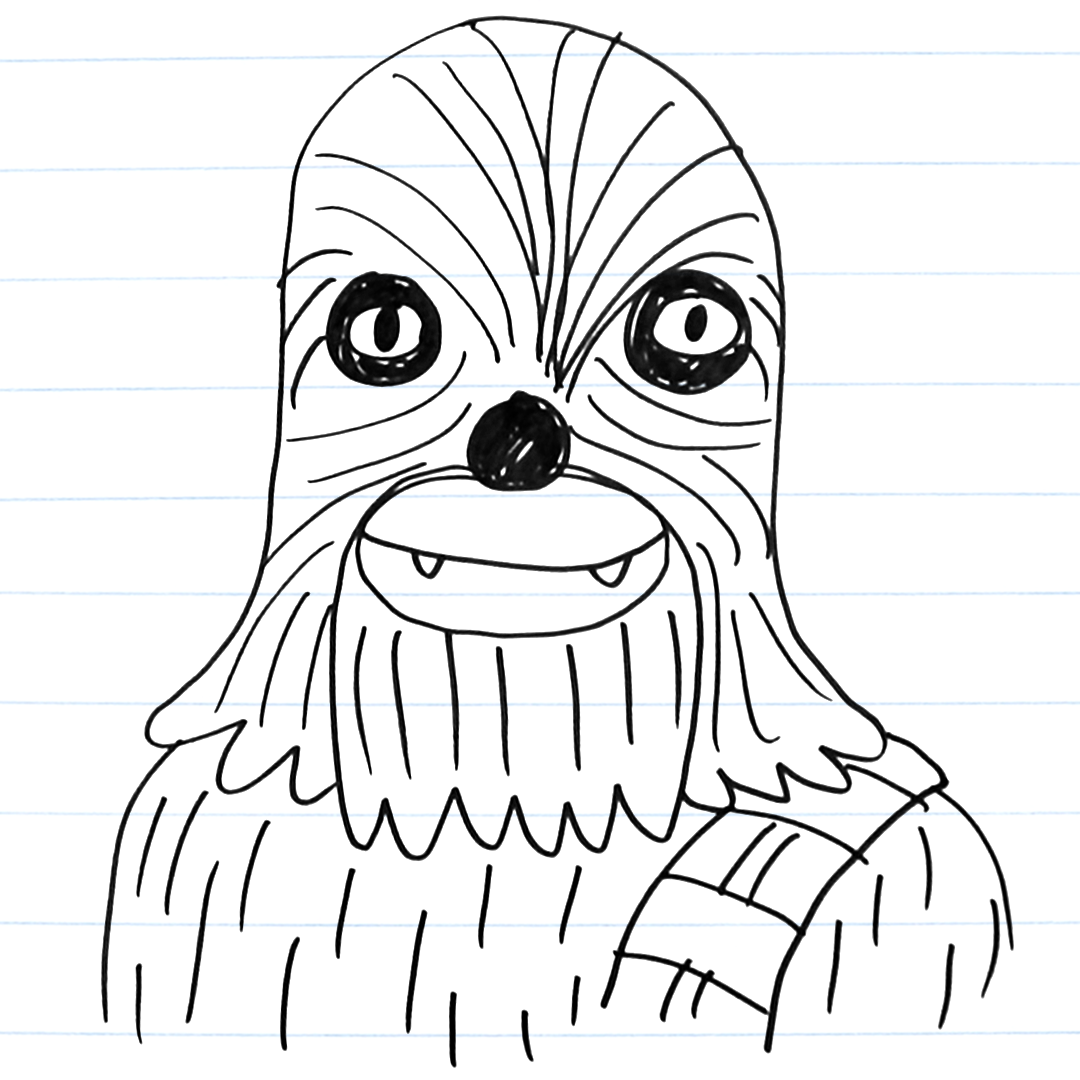 Drawing of Chewie